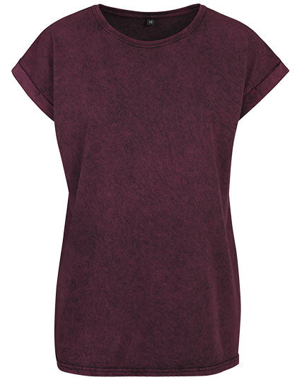 Ladies´ Acid Washed Extended Shoulder Tee