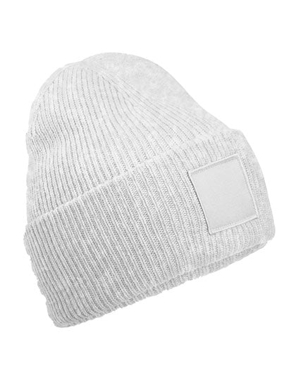 Deep Cuffed Tonal Patch Beanie