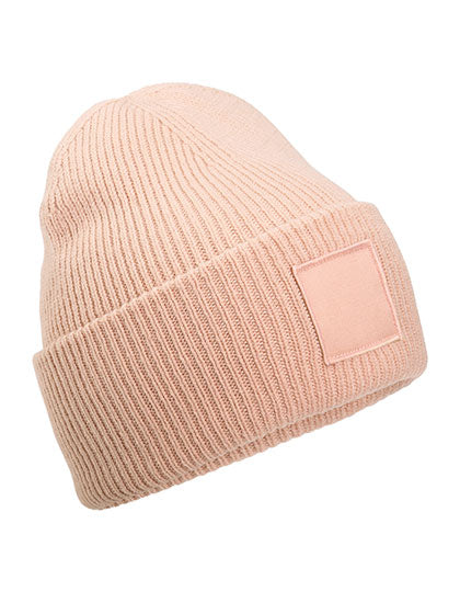 Deep Cuffed Tonal Patch Beanie