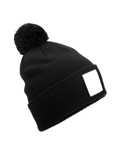 Appliqué Patch Pom Beanie