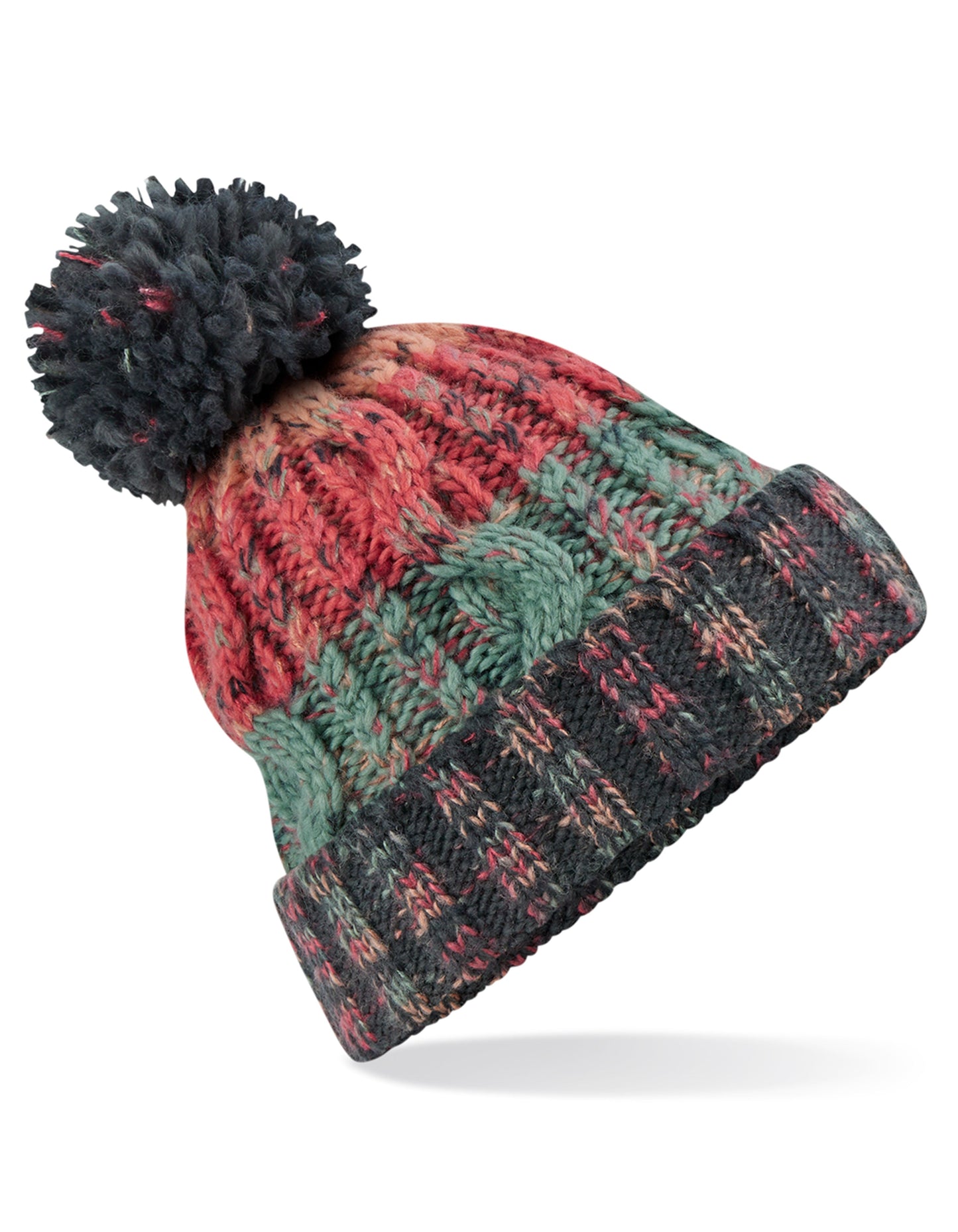 Corkscrew Pom Pom Beanie