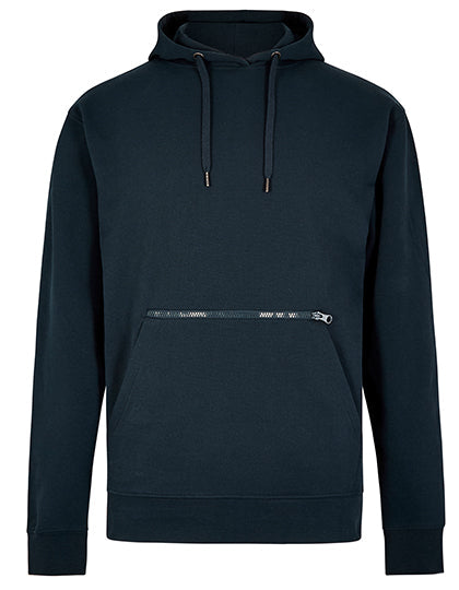 Regular Fit Pique Hoodie with Zipped Pocket