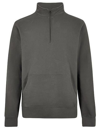 Regular Fit 1/4 Zip Pique Sweatshirt