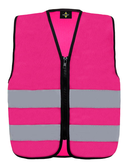 Kids´ Hi-Vis Safety Vest With Front Zipper Aalborg