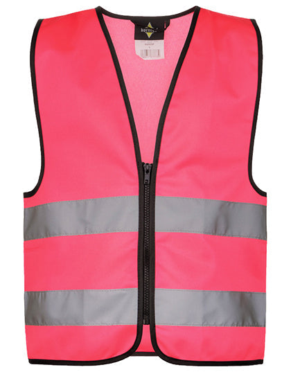 Kids´ Hi-Vis Safety Vest With Front Zipper Aalborg