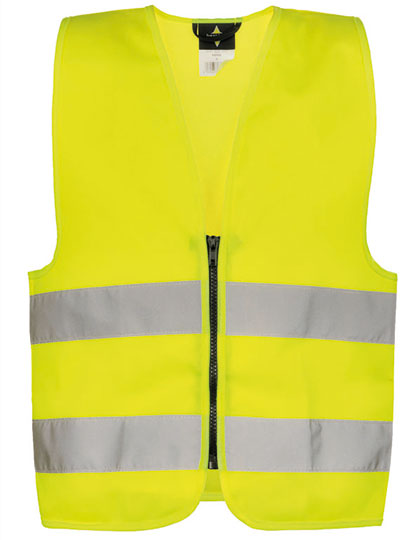 Kids´ Hi-Vis Safety Vest With Front Zipper Aalborg