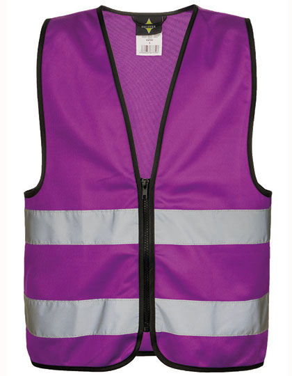 Kids´ Hi-Vis Safety Vest With Front Zipper Aalborg