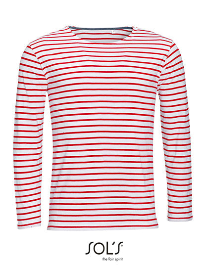 Men´s Long Sleeve Striped T-Shirt Marine