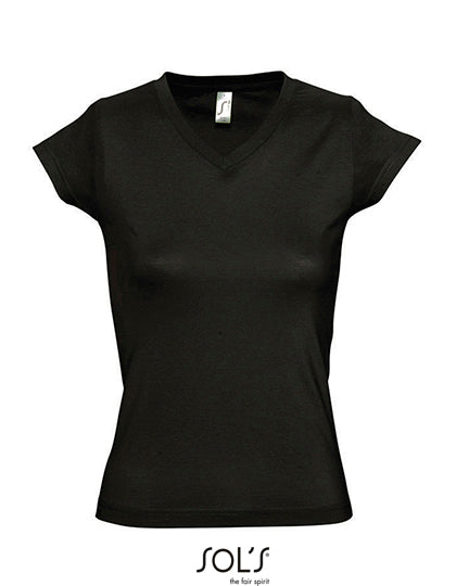 Women´s V-Neck-T-Shirt Moon