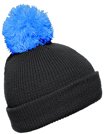 Pompon Hat With Brim