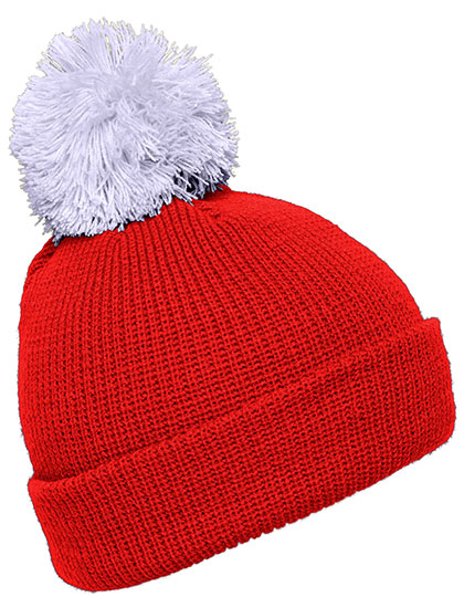 Pompon Hat With Brim