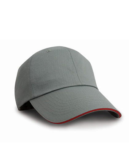 Herringbone Cap With Sandwich Peak