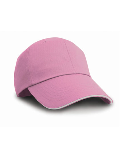 Herringbone Cap With Sandwich Peak