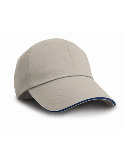 Herringbone Cap With Sandwich Peak