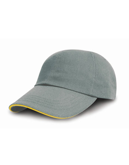 Brushed Cotton Decorators Cap With Sandwich Peak