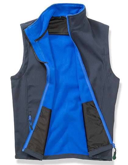 Men's Printable Softshell Bodywarmer with Recycled Fleece Inner