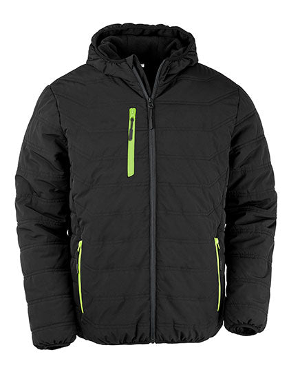Recycled Black Compass Padded Winter Jacket