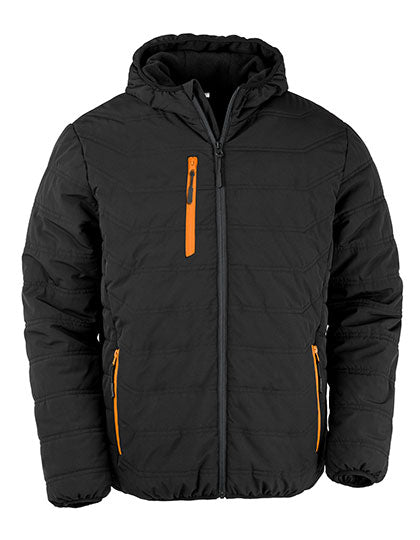 Recycled Black Compass Padded Winter Jacket