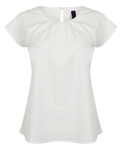 Ladies´ Pleat Front Short Sleeve Blouse