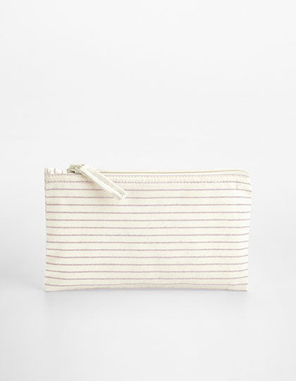 Striped Organic Cotton Accessory Pouch