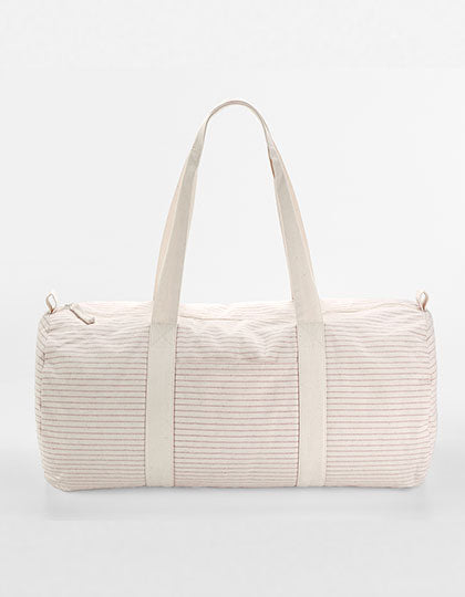Striped Organic Cotton Barrel Bag
