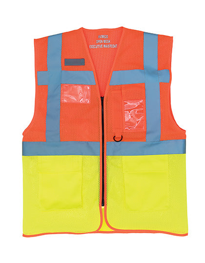 Hi-Vis Top Cool Recycled Open Mesh Executive Waistcoat