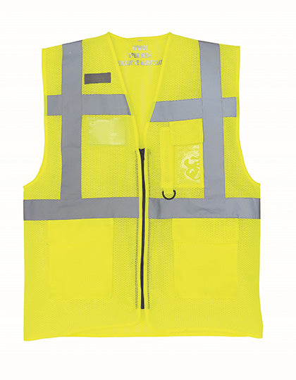 Hi-Vis Top Cool Recycled Open Mesh Executive Waistcoat