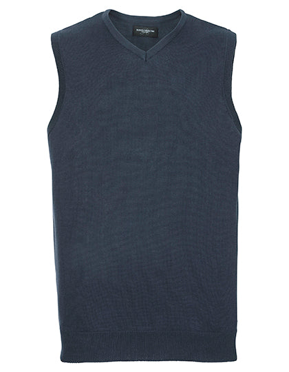 Men's V-Neck Sleeveless Knitted Pullover