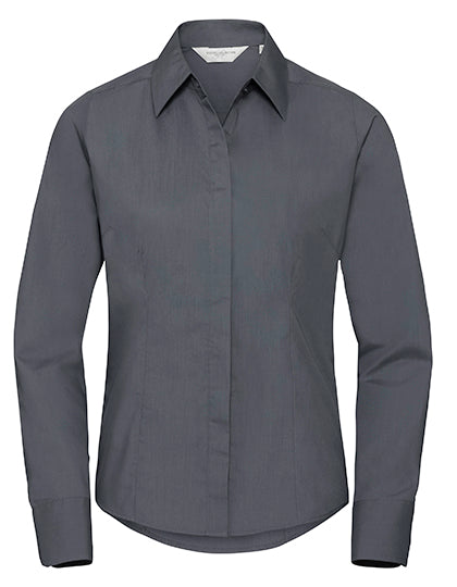 Ladies´ L/S Poly-Cotton Easy Care Fitted Poplin Shirt