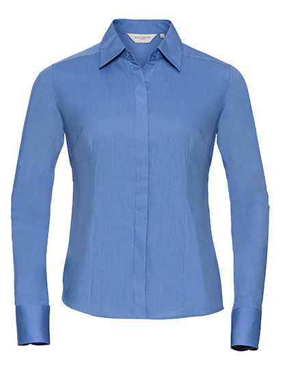 Ladies´ L/S Poly-Cotton Easy Care Fitted Poplin Shirt