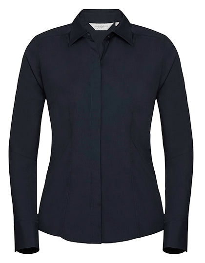 Ladies´ L/S Poly-Cotton Easy Care Fitted Poplin Shirt