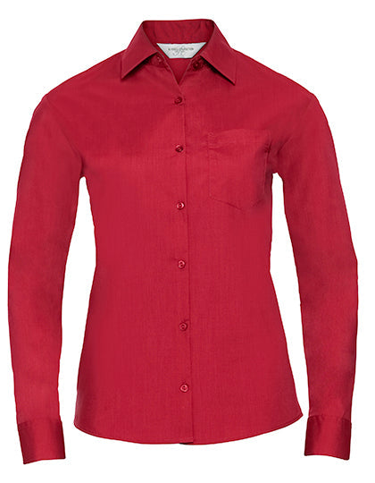 Ladies´ L/S Poly-Cotton Easy Care Poplin Shirt