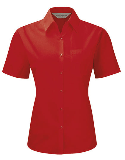Ladies´ Short Sleeve Poly-Cotton Easy Care Poplin Shirt