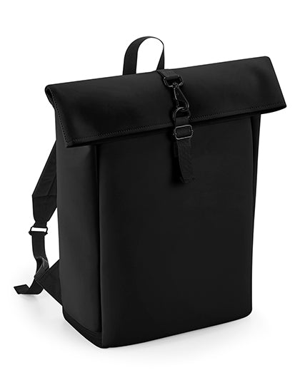 Matte PU Roll-Top Backpack