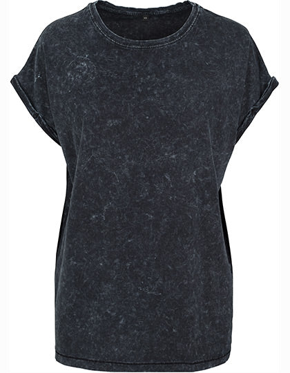 Ladies´ Acid Washed Extended Shoulder Tee