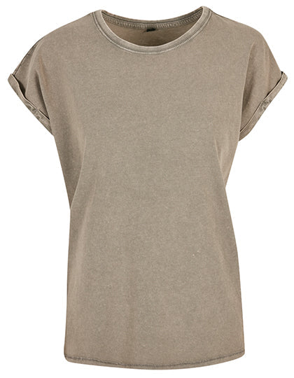 Ladies´ Acid Washed Extended Shoulder Tee