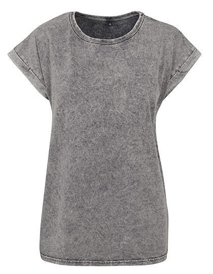 Ladies´ Acid Washed Extended Shoulder Tee