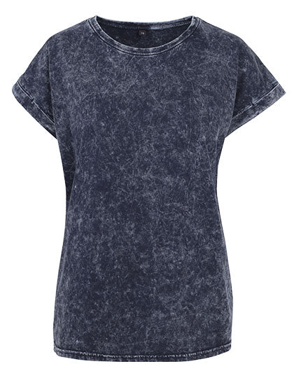 Ladies´ Acid Washed Extended Shoulder Tee