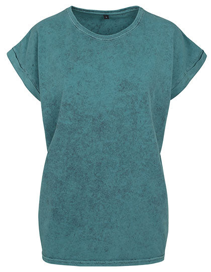 Ladies´ Acid Washed Extended Shoulder Tee