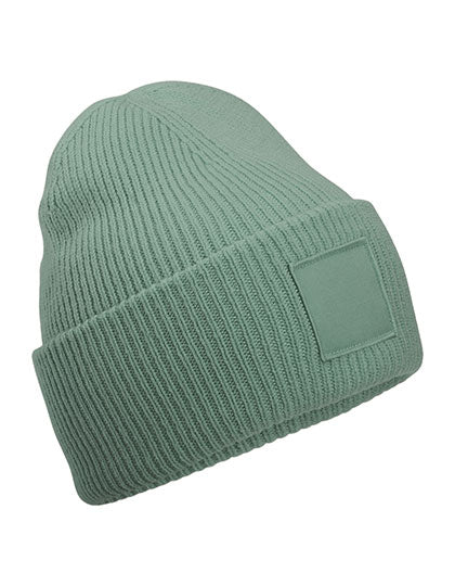 Deep Cuffed Tonal Patch Beanie