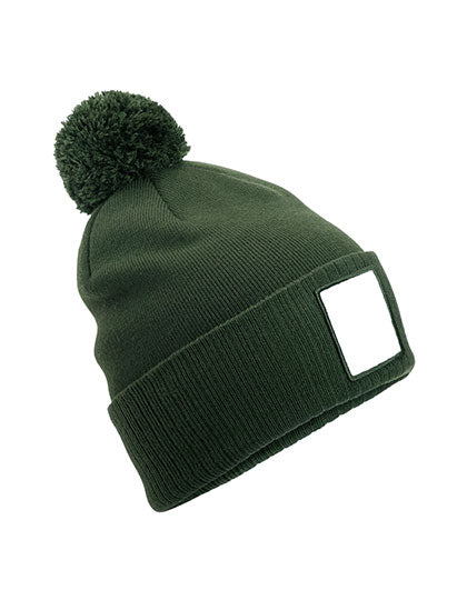Appliqué Patch Pom Beanie