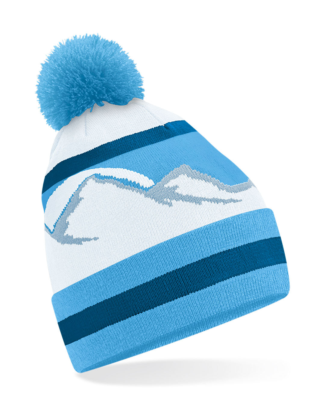 Mountain Peaks Pom Pom Beanie