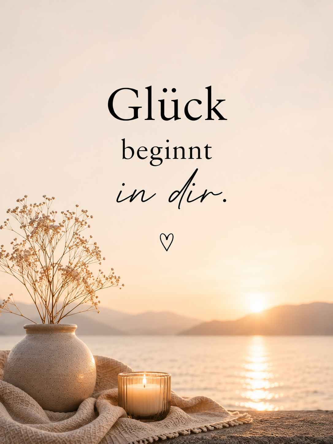 Motivationsspruch - Glück beginnt in Dir.