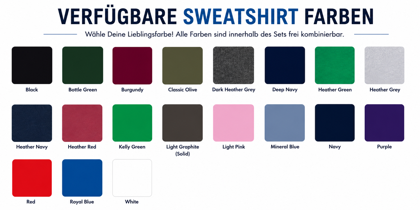 10er Set Sweatshirts bedrucken – Dein Motiv. Dein Style.