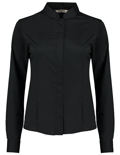 Women´s Tailored Fit Shirt Mandarin Collar Long Sleeve