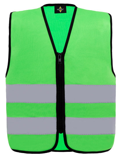 Kids´ Hi-Vis Safety Vest With Front Zipper Aalborg