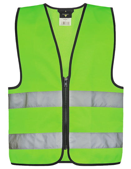 Kids´ Hi-Vis Safety Vest With Front Zipper Aalborg