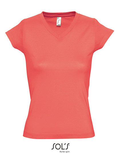 Women´s V-Neck-T-Shirt Moon
