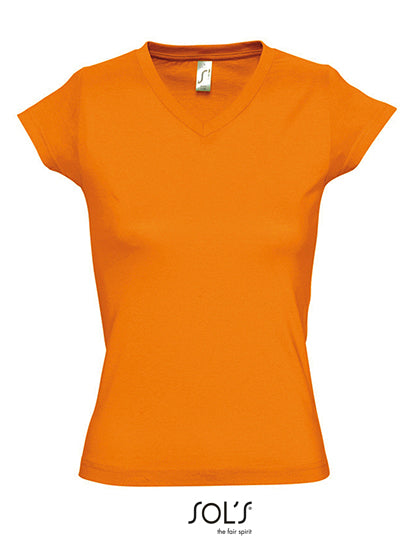 Women´s V-Neck-T-Shirt Moon