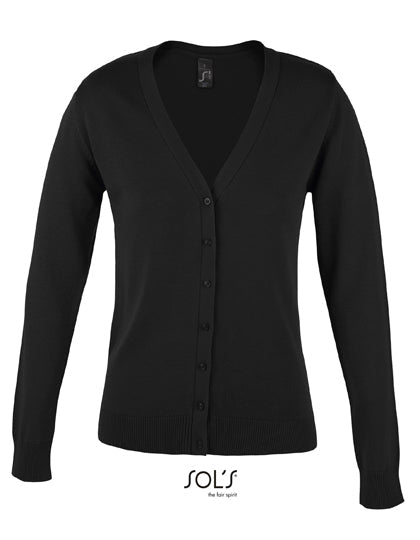 Women´s Golden V-Neck Knitted Cardigan